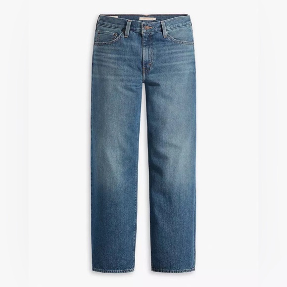 LEVI’S Baggy Dad Jeans Women 26 Dark Wash Mid Rise Barrel Ballon Wide 90s - Picture 2 of 15